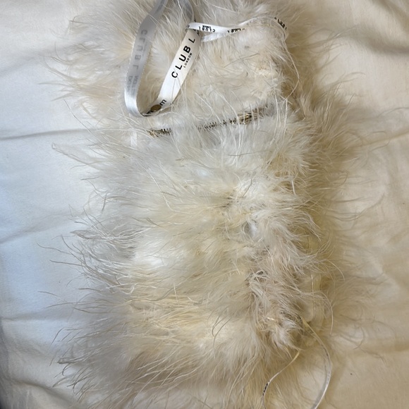 MOVING SALE!! Club L Feather Crop Top | Worn Once - Picture 5 of 5